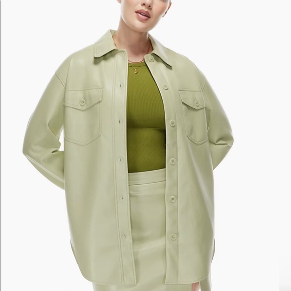 Aritzia Ganna vegan leather shacket - Picture 2 of 4